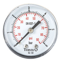 355612 манометр Tervix Pro Line 63 0-6 бар 1/4" акс.