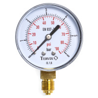 355412 манометр Tervix Pro Line 100 0-6 бар 1/2" рад.