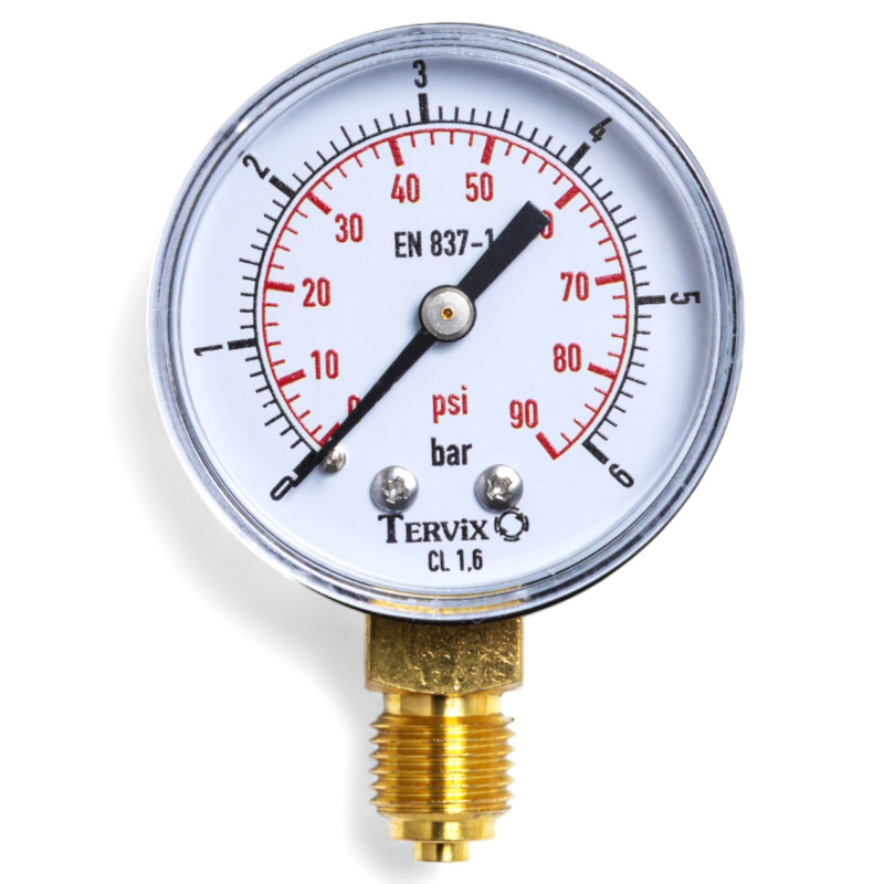355212 манометр Tervix Pro Line 63 0-6 бар 1/4" рад.