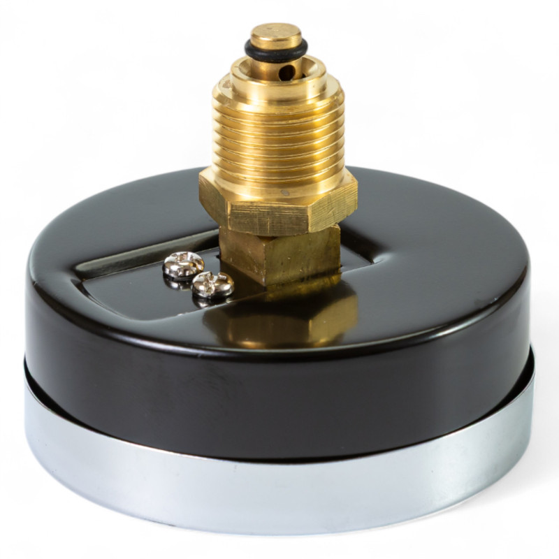 357817 термоманометр Tervix Pro Line 80/0-6 бар, 0-120 С аксіальний, з монтажним клапаном 1/2"