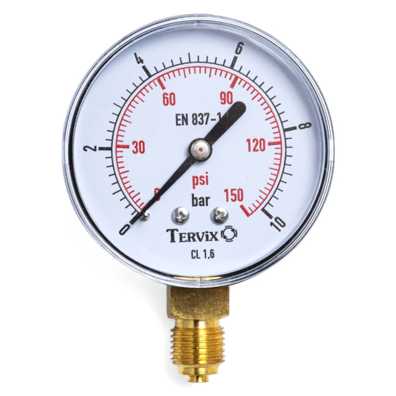355213 манометр Tervix Pro Line 63 0-10 бар 1/4" рад.