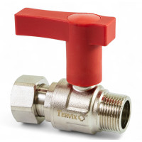 337222 Кран кульовий з американкою для гарячої води (червоний), 3/4'', латунь, Tervix Pro Line WD