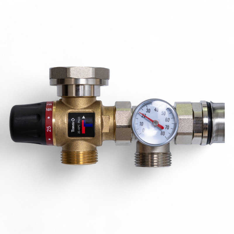 521422 Змішувальний вузол 1" для теплої підлоги Tervix Mixset з термост. клапаном TMV без насосу