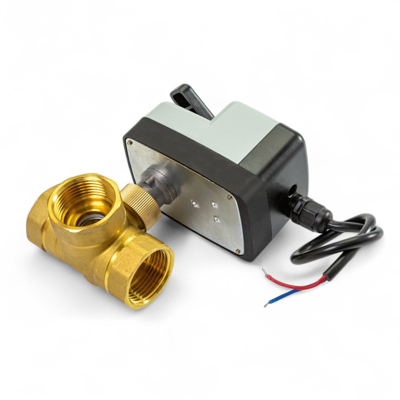 206152 3-ходовий зонний клапан н/в 1 1/2" DN40 з самозворотним електроприводом Tervix Pro Line ZERG