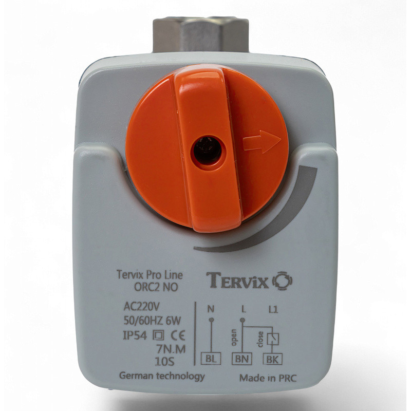 201164 2-ходовий кульовий клапан н/в 1 1/4" DN32 з електроприводом Tervix Pro Line ORC2