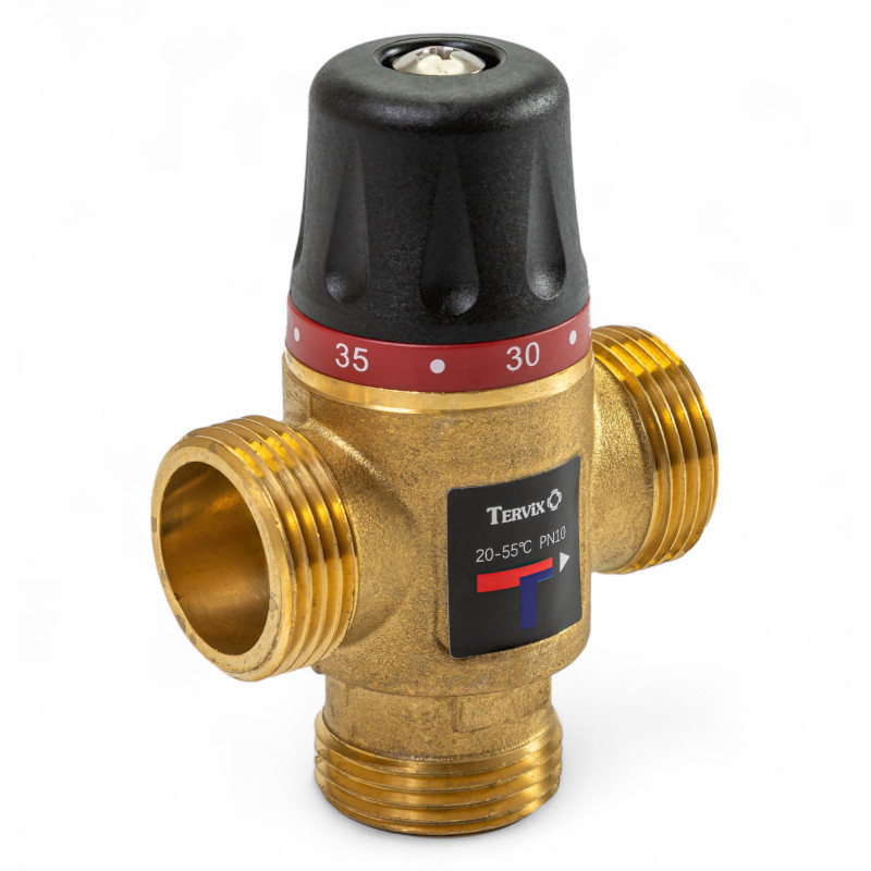 312232 Термостатичний змішувальний клапан Tervix Pro Line TMV, G1" діапазон темп. 20-55C, Kvs 2,5