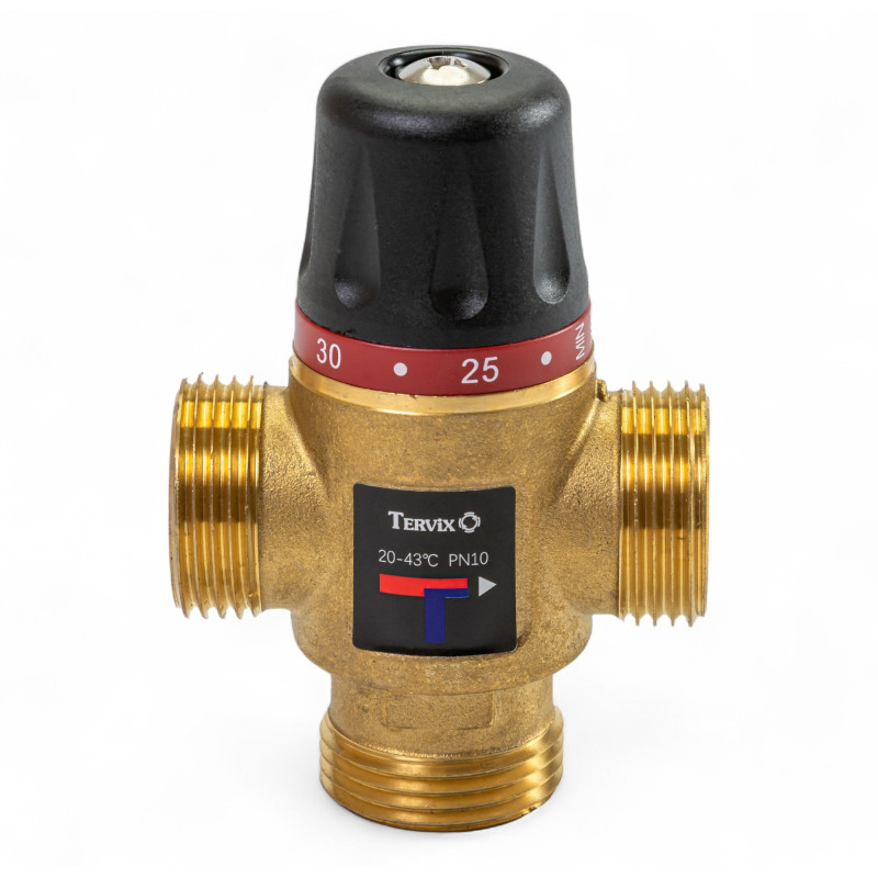 312231 Термостатичний змішувальний клапан Tervix Pro Line TMV, G1" діапазон темп. 20-43C, Kvs 2,5