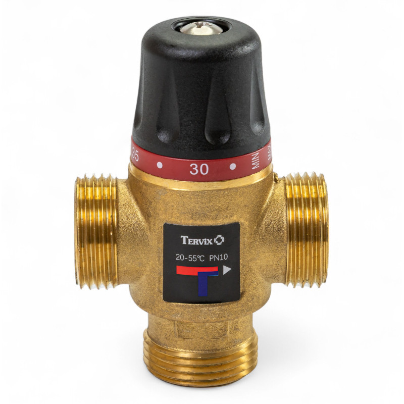 312232 Термостатичний змішувальний клапан Tervix Pro Line TMV, G1" діапазон темп. 20-55C, Kvs 2,5