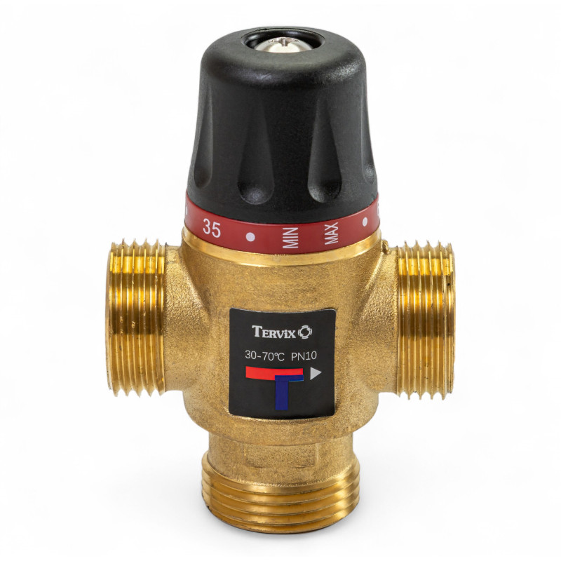 312234 Термостатичний змішувальний клапан Tervix Pro Line TMV, G1" діапазон темп. 30-70C, Kvs 2,5