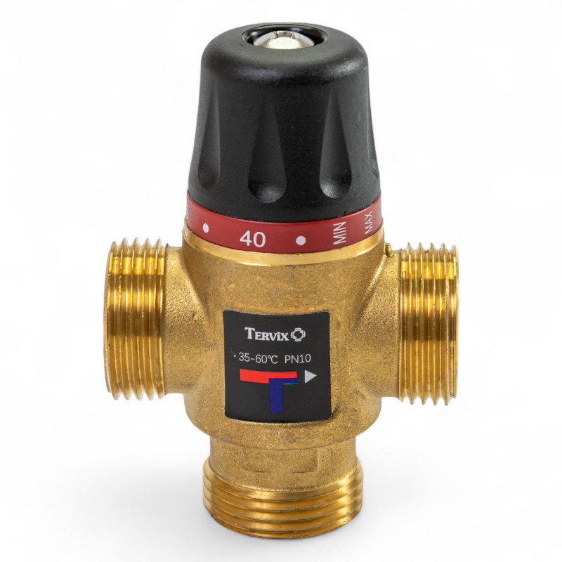 312233 Термостатичний змішувальний клапан Tervix Pro Line TMV, G1" діапазон темп. 35-60C, Kvs 2,5