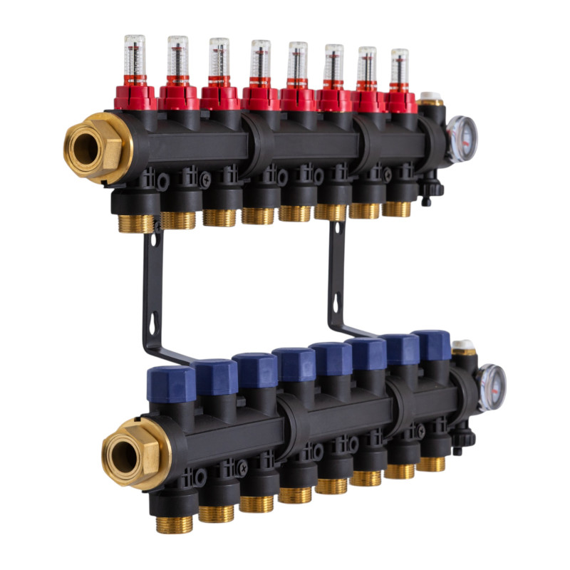 503208 Колектор пластиковий на 8 контурів з витратомірами Tervix Pro Line