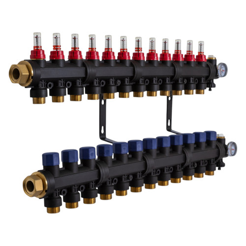 503212 Колектор пластиковий на 12 контурів з витратомірами Tervix Pro Line 503212 Колектор пластиковий на 12 контурів з витратомірами Tervix Pro Line