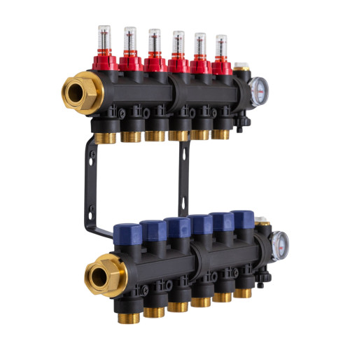 503206 Колектор пластиковий на 6 контурів з витратомірами Tervix Pro Line 503206 Колектор пластиковий на 6 контурів з витратомірами Tervix Pro Line