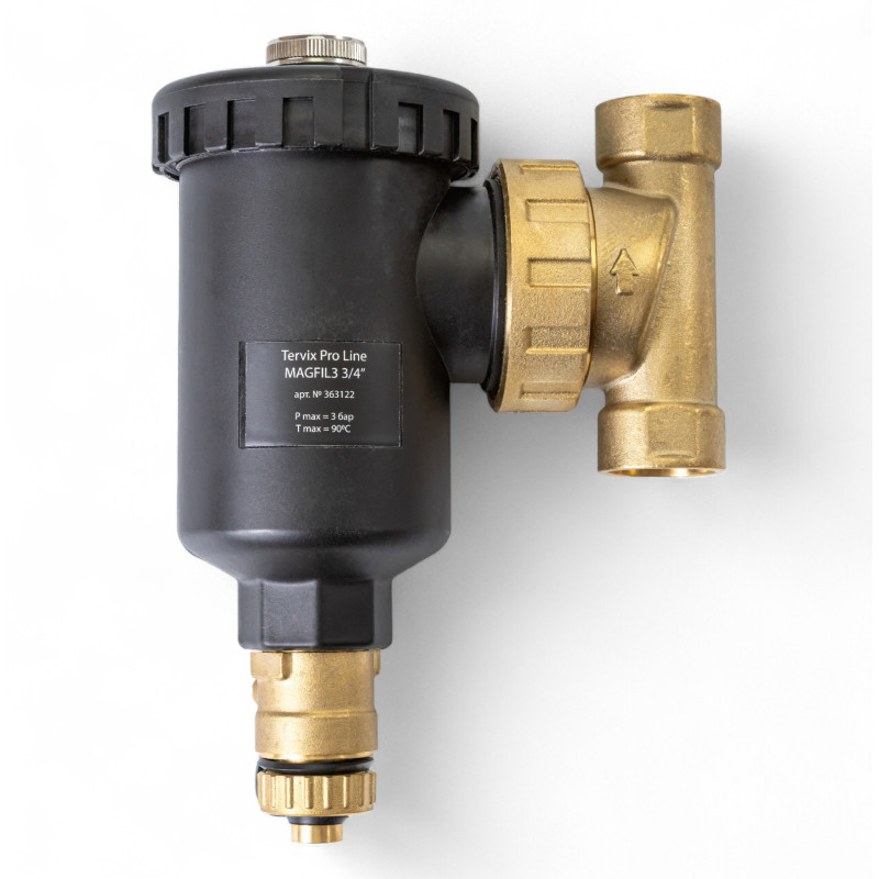 363122 Магнітний проточний фільтр Tervix Pro Line MAGFIL3 3/4’’