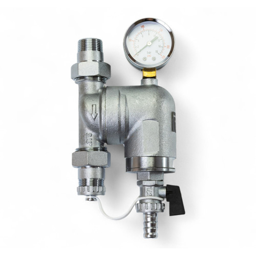 366022 Фільтр поворотний самопромивний з манометром 3/4", латунь, Tervix Pro Line WD 366022 Фільтр поворотний самопромивний з манометром 3/4", латунь, Tervix Pro Line WD