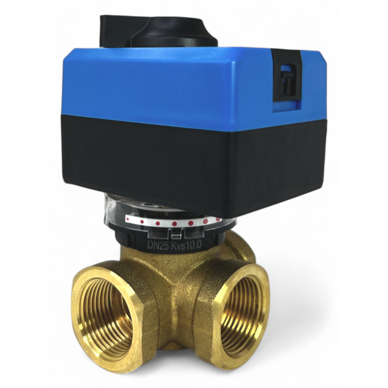 293411 Комплект 3-ходовий змішувальний клапан RMV DN20 Rp3/4"Tervix + Привід електричний 3-точки / 2-точки AMV