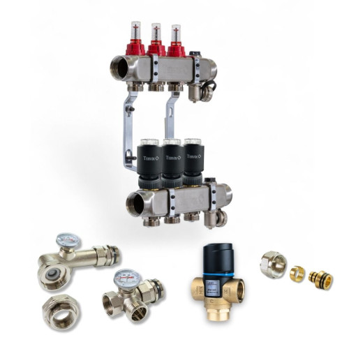 521103 Комплект обладнання для водяної теплої підлоги на 3 контури з клапаном ATM 521103 Комплект обладнання для водяної теплої підлоги на 3 контури з клапаном ATM