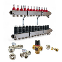 522112 Комплект обладнання для водяної теплої підлоги на 12 контурів з клапаном TMV