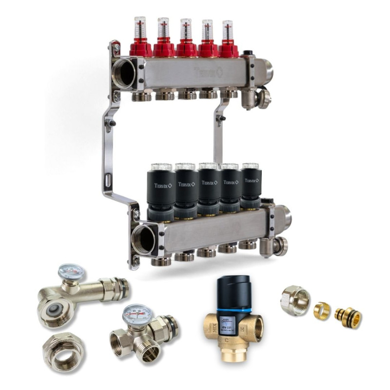 521105 Комплект обладнання для водяної теплої підлоги на 5 контурів з клапаном ATM