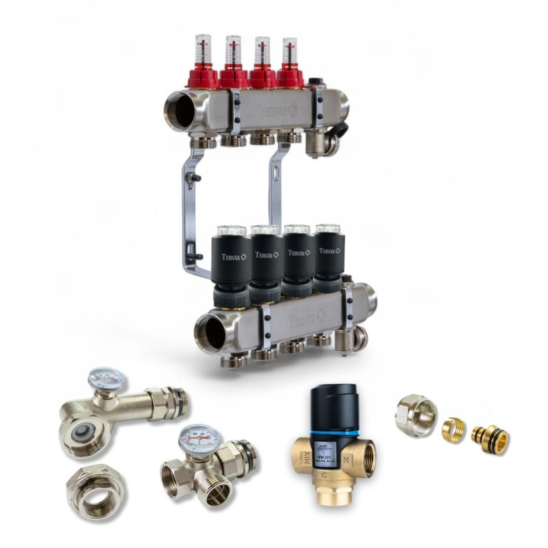 521104 Комплект обладнання для водяної теплої підлоги на 4 контури з клапаном ATM