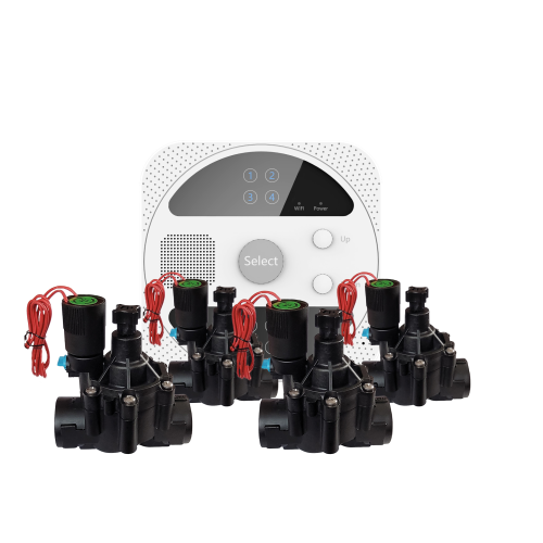 Комплект для автоматичного поливу Tervix 499473 (WiFi контролер + 4 клапани DN32)