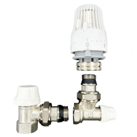 Комплект для підключення радіатора Tervix Pro Line Radiator Set 1 371112 з термоголовкою (прямий)  