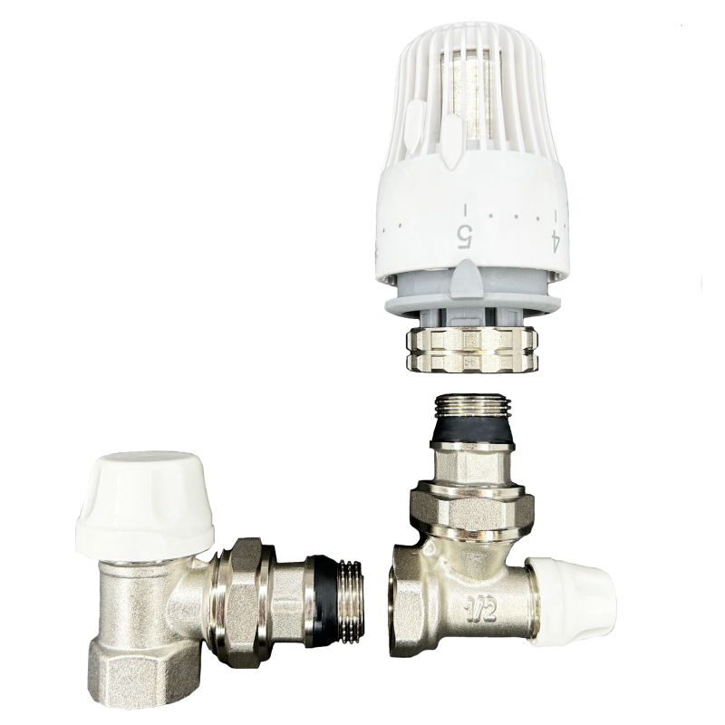 Комплект для підключення радіатора Tervix Pro Line Radiator Set 1 371112 з термоголовкою (прямий)  