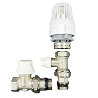 Комплект для підключення радіатора Tervix Pro Line Radiator Set 1 371212 з термоголовкою (кутовий)   