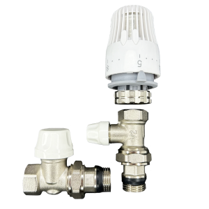 Комплект для підключення радіатора Tervix Pro Line Radiator Set 1 371212 з термоголовкою (кутовий)   