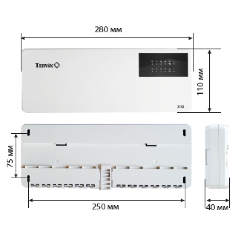 Контролер теплої підлоги Tervix Pro Line X10 ZigBee 511108 