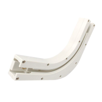 454128 Кутове з'єднання 90° для розумного карнизу для штор з ZigBee управлінням, Tervix Pro Line