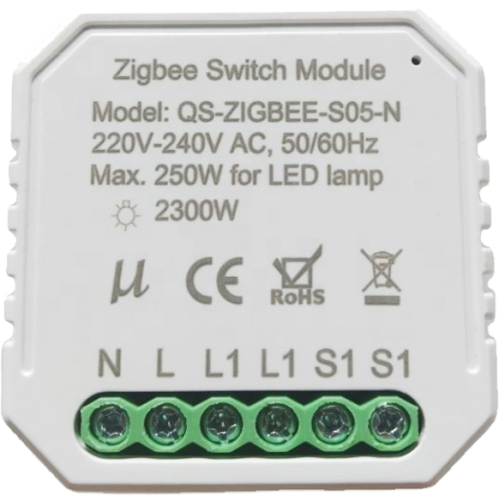 432121 Розумний вимикач Tervix Pro Line ZigBee Switch (1 клавіша / розетка)