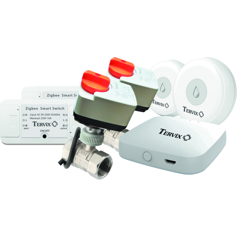 4922623 Система защиты от потопа для дома Tervix ZigBee Water Stop Premium на 2 трубы 1"