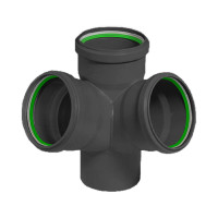 Хрестовина двоплоскісна 87,5° 110/110/50 ліва для внутрішньої каналізації ASG Plast NANO HTR