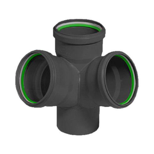 Крестовина двухплоскостная 87,5° 110/110/50 левая для внутренней канализации ASG Plast NANO HTR