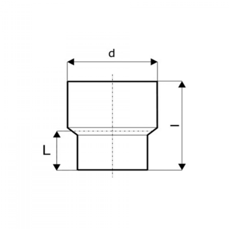 Перехід на чавунну трубу 110 для внутрішньої каналізації ASG Plast NANO HTR
