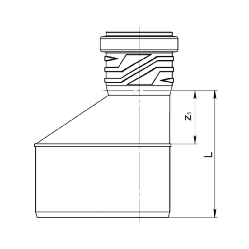 Редукція 50/40 для внутрішньої каналізації ASG Plast NANO HTR