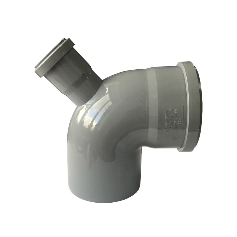 Відведення  VSplast 110x90° ( 50х67° ) для внутрішньої каналізації   