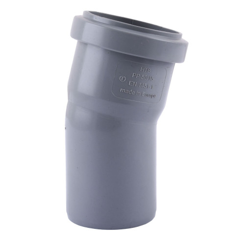 Колено VSplast 50x15° для внутренней канализации