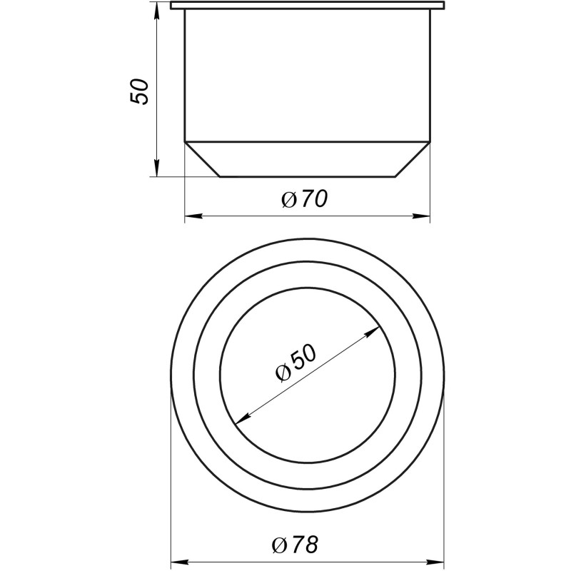 Редукция резиновая VSplast 70/50 для внутренней канализации 