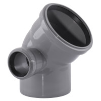 Отвод VSplast 110x110х45 (50х90° левый) для внутренней канализации 