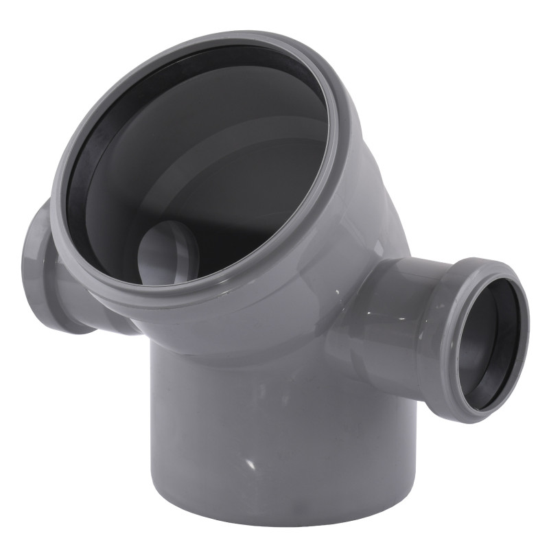 Отвод VSplast 110x110х45 (2х50х90° левый, правый) для внутренней канализации 