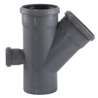 Крестовина VSplast 110х110х45 (50х90° задний) для внутренней канализации 