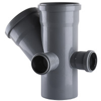 Крестовина VSplast 110х110х45° (50х90° правый, задний) для внутренней канализации