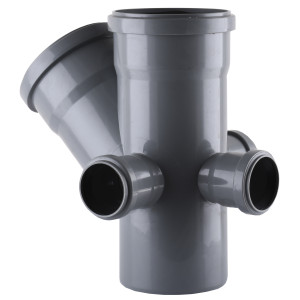 Хрестовина VSplast 110х110х45° (50х90° лівий, правий, задній) для внутрішньої каналізації    