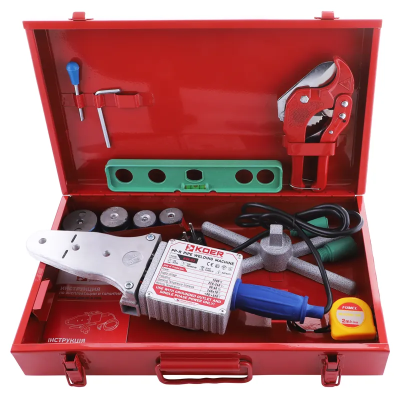Набір для паяння PPR труби KOER KW.SET-03 (1500 Вт,4 насадки,ножиці) 