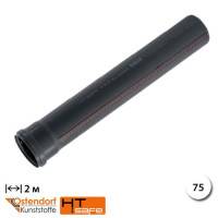 Труба каналізаційна 75 х 2000 мм Ostendorf HT Safe (173060)