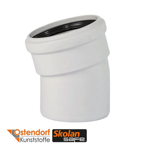 Коліно для безшумної каналізації Ostendorf Skolan 110 мм 15° (335100)