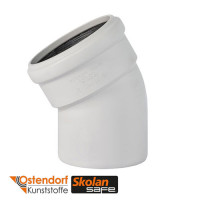 Коліно для безшумної каналізації Ostendorf Skolan 110 мм 30° (335110)