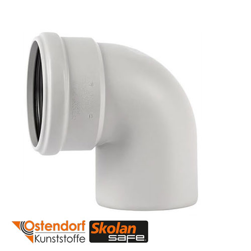 Коліно для безшумної каналізації Ostendorf Skolan 58 мм 87° (332140) Коліно для безшумної каналізації Ostendorf Skolan 58 мм 87° (332140)